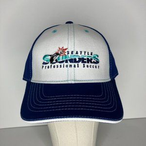 Seattle Sounders Professional Soccer Blue White Adjustable Hat